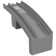 Duplo Train Track Bridge Middle Section, New Style Half Arch With Mid-Support Light Bluish Gray