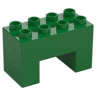 Duplo Brick 2 × 4 × 2 with 2 × 2 Square Arch Green