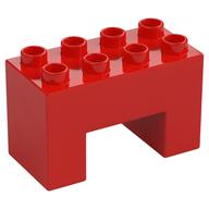 Duplo Stein 2 × 4 × 2 mit 2 × 2 quadratisch Bogen