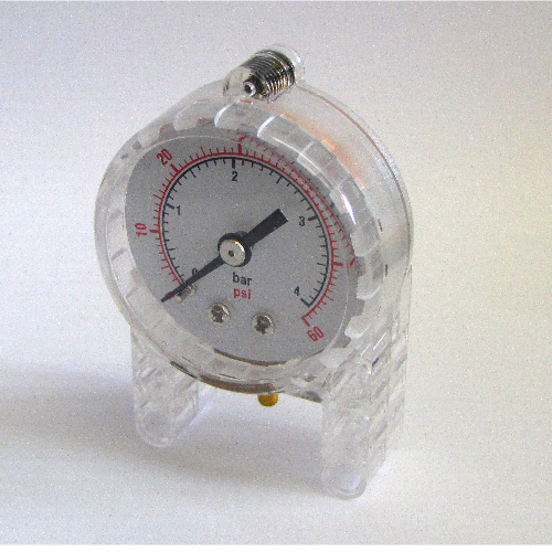Pneumatic Pressure Gauge - Manometer (9641) Transparent