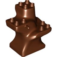 Duplo Plant Tree Trunk Segment Base Rotbraun