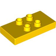 Duplo Platte 2 × 4 × 1/2 mit 4 Mitte Noppen [dick]