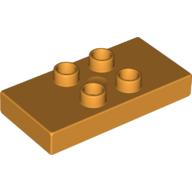 Duplo Plate 2 × 4 × 1/2 with 4 Center Studs [Thick] Medium Orange