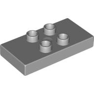 Duplo Plate 2 × 4 × 1/2 with 4 Center Studs [Thick] Light Bluish Gray