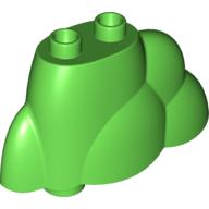 Duplo Plant Bush / Tree Top / Rock Pile with 2 studs Bright Green