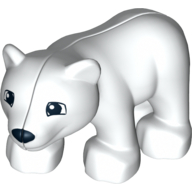 Duplo Animal Bear Cub, New Style White