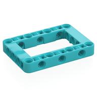 Technic Beam Frame 5 × 7 with 3 × 5 Opening Thick Medium Azure