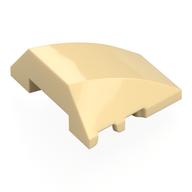 Brick Wedged, Curved 4 × 3 No Studs [Plain] Beige