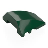 Brick Wedged, Curved 4 × 3 No Studs [Plain] Dunkelgrün