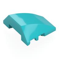 Brick Wedged, Curved 4 × 3 No Studs [Plain] Mittelazur