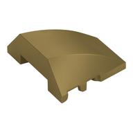 Brick Wedged, Curved 4 × 3 No Studs [Plain] Metallic-Gold