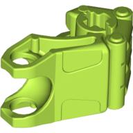 Large Figure Hand, Fist with Axle Hole, 3 Fingers Lime