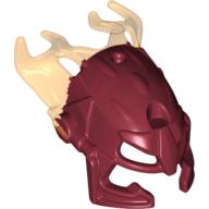 Large Figure Mask Malum with Marbled Trans-Orange Pattern Dunkelrot