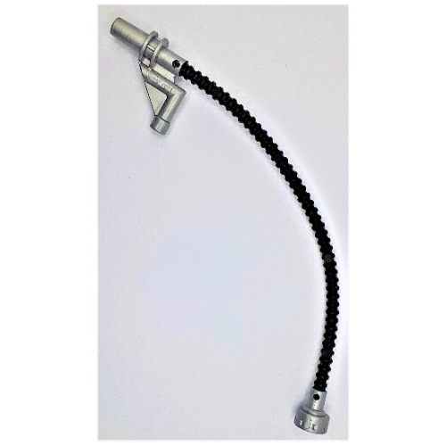 Duplo Hose with Flat Silver Nozzle and Stud Holder Black