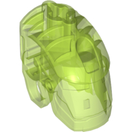 Large Figure Head Connector Block (Glatorian) Trans-Bright Green