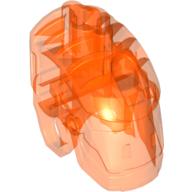 Large Figure Head Connector Block (Glatorian) Transparent-Neonorange
