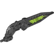 Large Figure Wing, Angled with Hose and Lime Center (Tuma) Black