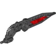 Large Figure Wing, Angled with Hose and Red Center (Skrall) Schwarz