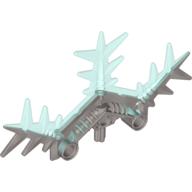 Large Figure Weapon Shield, Ice, Half with Marbled Trans-Light Blue Pattern Pearl Light Gray