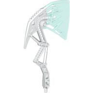 Large Figure Weapon Axe, Broad-axe with Marbled Trans-Light Blue Pattern (Strakk) Weiß