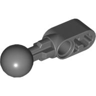 Technic Beam 1 × 2 with Ball Joint Straight, Smooth Ball Dark Bluish Gray