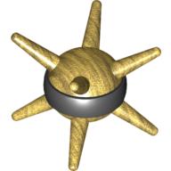 Large Figure Weapon Spiked Ball, Thornax Fruit with Black Band Perlgold