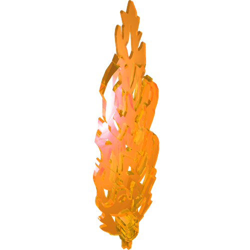 Large Figure Weapon Sword, Glatorian Flame Sword Trans-Orange