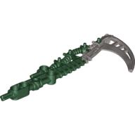 Large Figure Weapon Spear, Venom, with Marbled Pearl Light Gray Pattern (Vastus) Dark Green