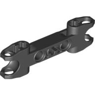 Technic Axle and Pin Connector 2 × 7 with Two Ball Joint Sockets, Squared Ends and Axle Hole in Center Black