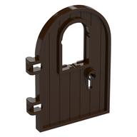 Door 1 × 4 × 6 Round Top with Window and Keyhole, Reinforced Edge