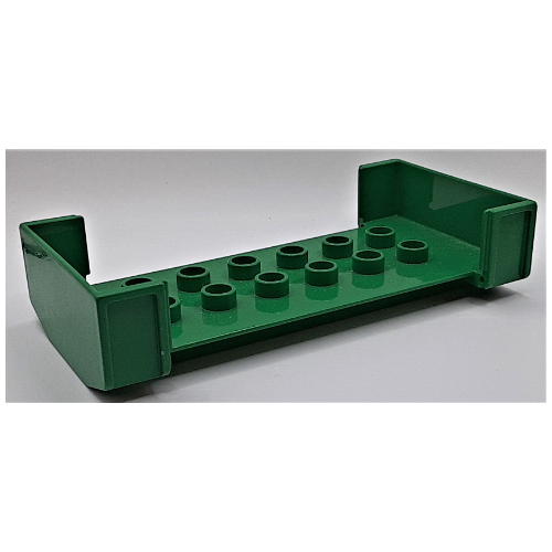 Duplo Wagon Body Large with 2 × 6 Studs and Open Sides Green