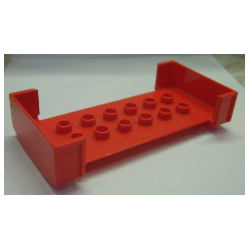Duplo Wagon Body Large with 2 × 6 Studs and Open Sides Red