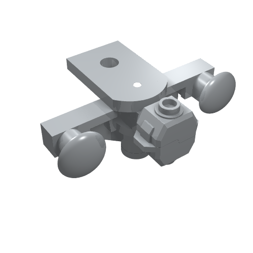 Train Buffer Beam with Sealed Magnets [Type 1] Light Bluish Gray