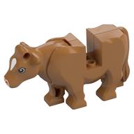 Animal, Cow with Pink Muzzle and White Spot on Head Print