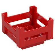 Duplo Container Wooden-Style Crate Red