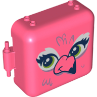 Pod, Square 3 × 8 × 6 2/3 [Male] with Flamingo Face print Koralle