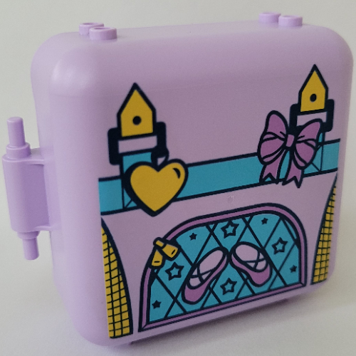 Pod, Square 3 × 8 × 6 2/3 [Male] with Suitcase print Lavendel