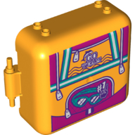 Pod, Square 3 × 8 × 6 2/3 [Male] with Backpack print Leuchtendes Hellorange