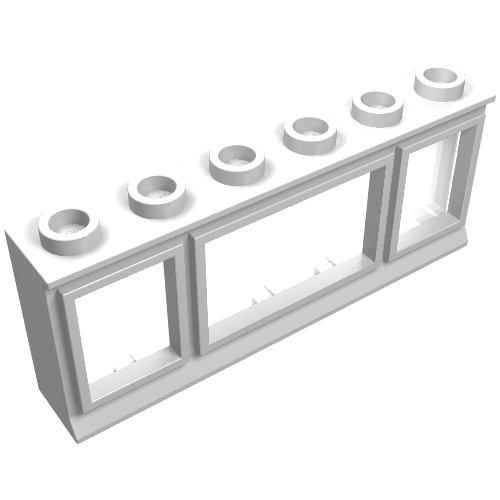 Window 1 × 6 × 2 White