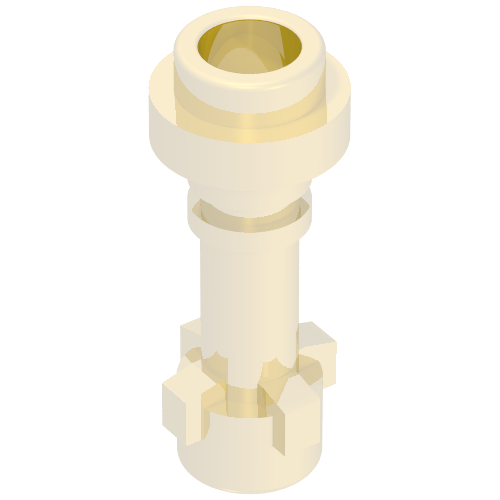 Weapon Lightsaber Hilt with Bottom Ring Chrome Gold