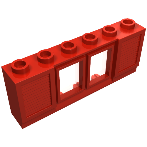 Window 1 × 6 × 2 with Shutters Rot