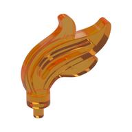 Flame / Headwear Accessory Plume / Feather, Triple Point Transparent-Orange