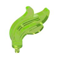 Flame / Headwear Accessory Plume / Feather, Triple Point Transparent-Hellgrün