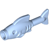 Animal, Fish [Hollow Stud Mouth] Bright Light Blue