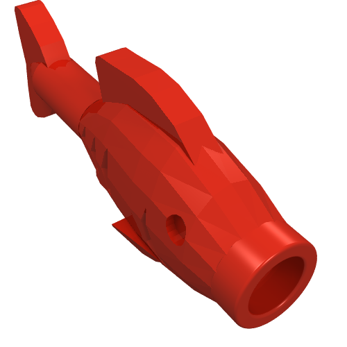 Animal, Fish [Hollow Stud Mouth] Red
