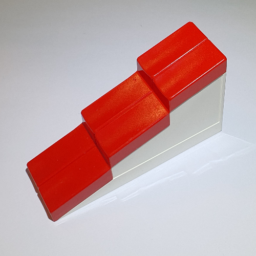 Duplo Roof-piece Slope 17° 2 × 6 Stepped with Red Shingles