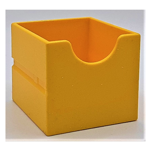 Duplo Drawer 2 × 2 with Semicircle Cutout Yellow