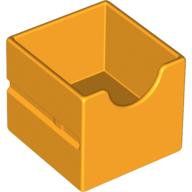 Duplo Drawer 2 × 2 with Semicircle Cutout Bright Light Orange