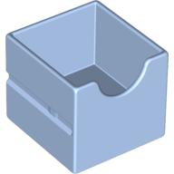 Duplo Drawer 2 × 2 with Semicircle Cutout Leuchtendes Hellblau