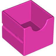 Duplo Drawer 2 × 2 with Semicircle Cutout Dunkelrosa